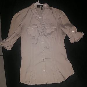 Stretchy button up shirt